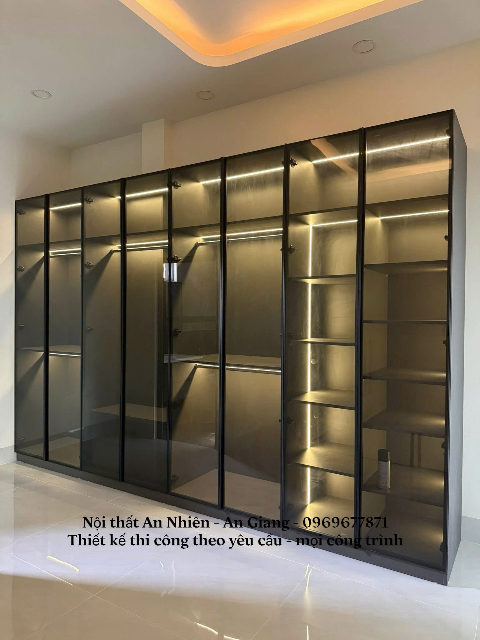 Mẫu tủ áo cánh kính - 003